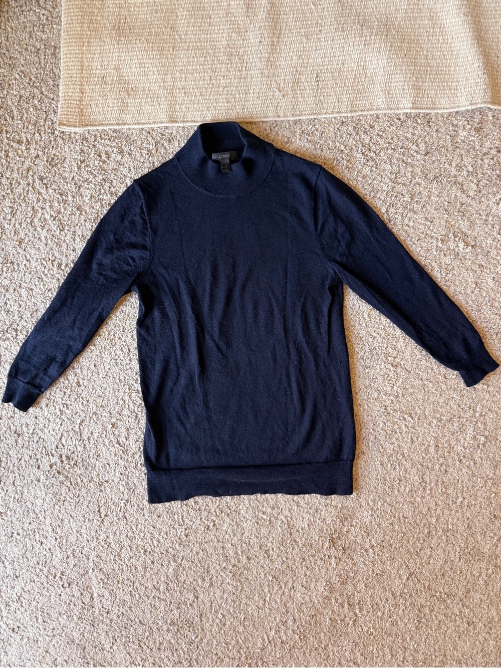 J. Crew Navy mock neck merino wool Sweater